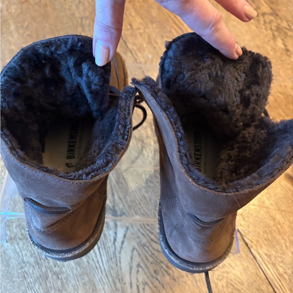 Birkenstock Bakki Ankle Boot Mocha Suede w/ Shearling Lining Size 40 EU/9W/7Men - Picture 7 of 16